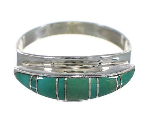 Turquoise Silver Southwestern Ring Size 6 QX84195